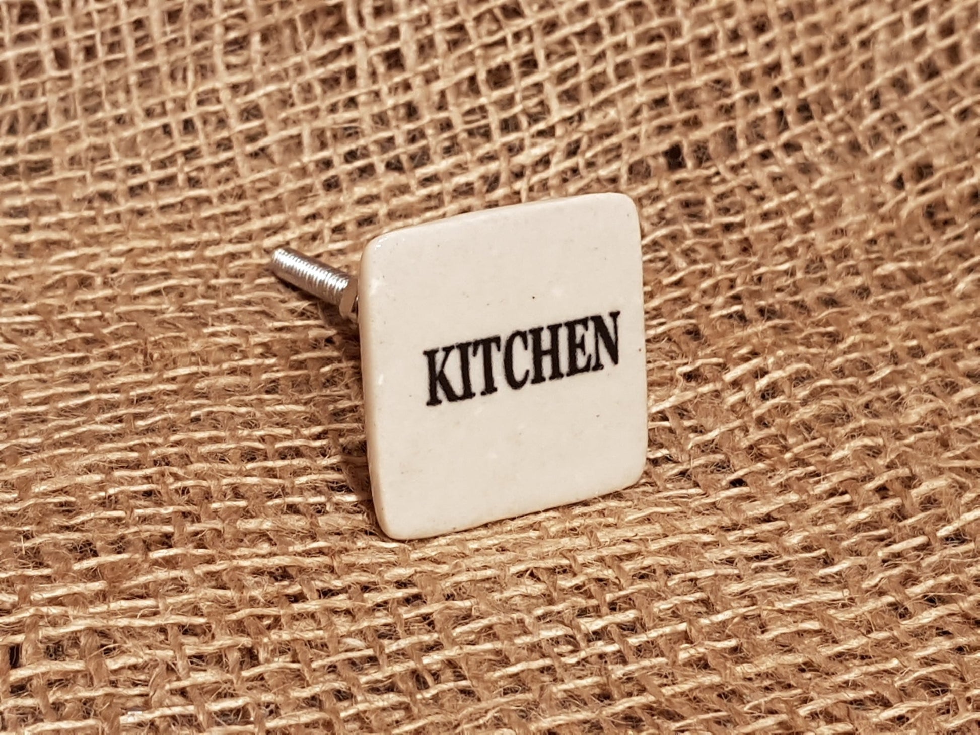 Kitchen - Ceramic Square Drawer Knob - Spearhead Collection - Drawer Knobs - Ceramic, Country Farmhouse, Drawer Knobs, Hardware, Home Decor, Kitchen Decor, Millwork Hardware