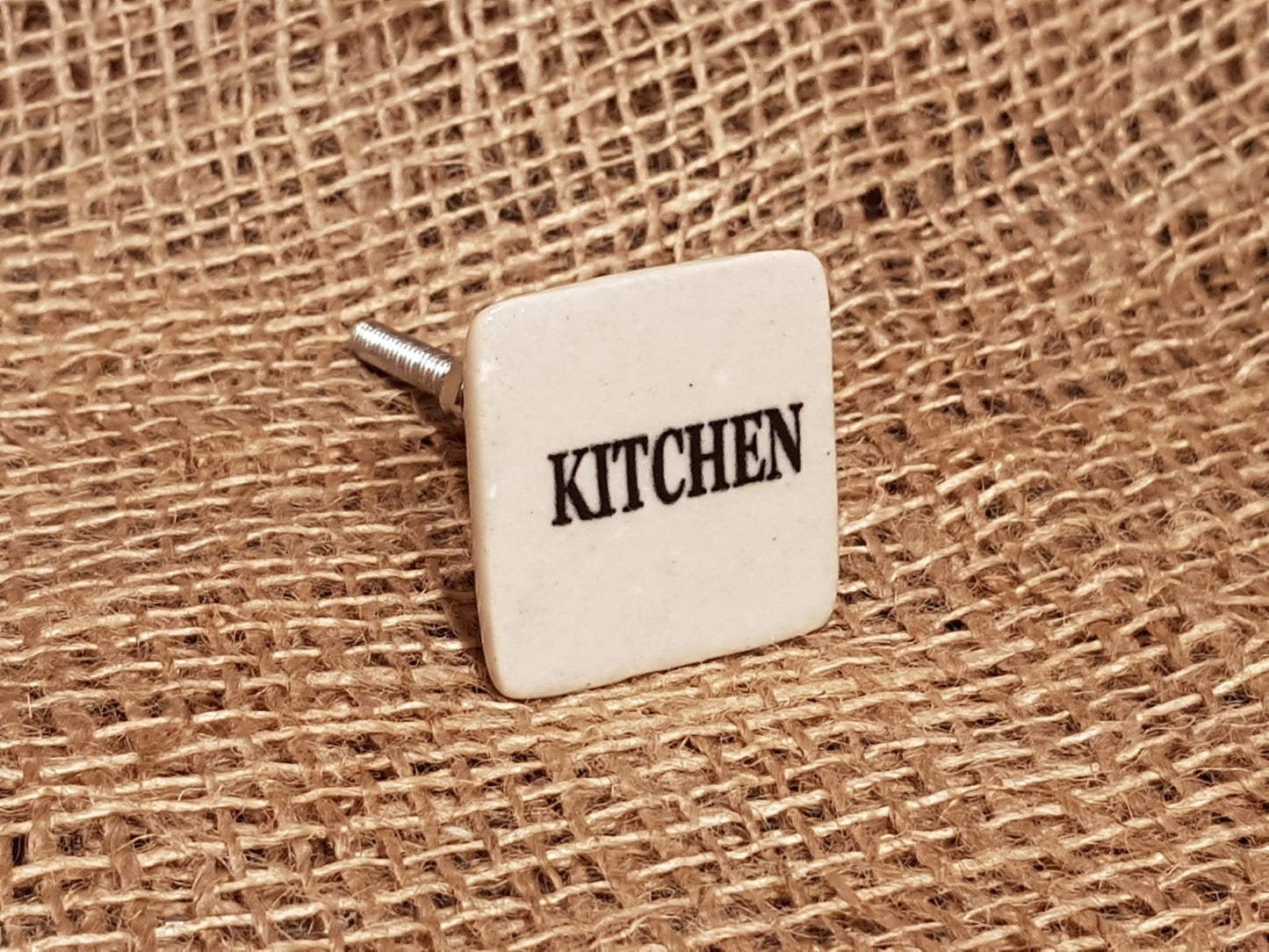 Kitchen - Ceramic Square Drawer Knob - Spearhead Collection - Drawer Knobs - Ceramic, Country Farmhouse, Drawer Knobs, Hardware, Home Decor, Kitchen Decor, Millwork Hardware