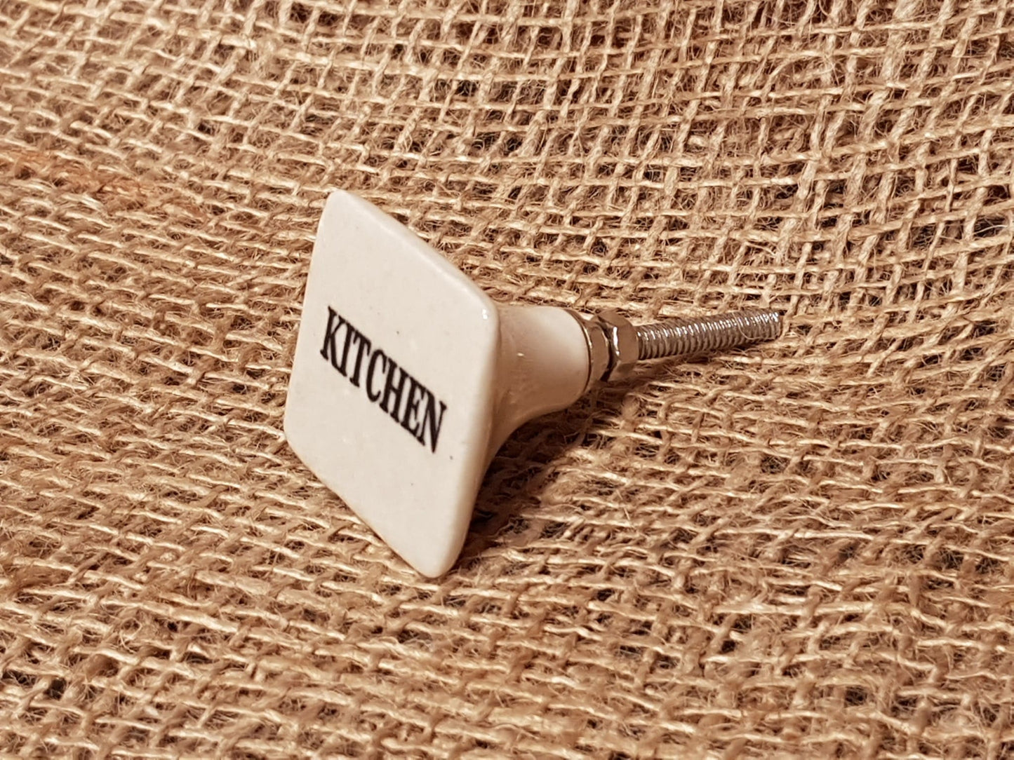 Kitchen - Ceramic Square Drawer Knob - Spearhead Collection - Drawer Knobs - Ceramic, Country Farmhouse, Drawer Knobs, Hardware, Home Decor, Kitchen Decor, Millwork Hardware