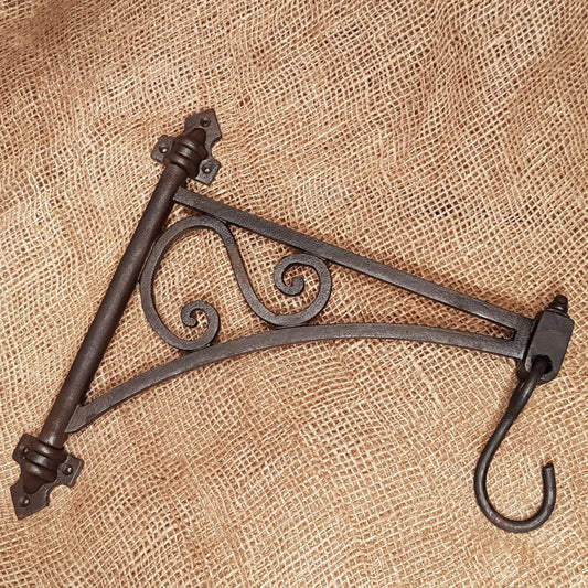 Swivel Bracket 12" Antique Iron - Spearhead Collection -  - Brackets, Exterior Decor, Hanging Sign Bracket, Misc. Brackets & Fittings