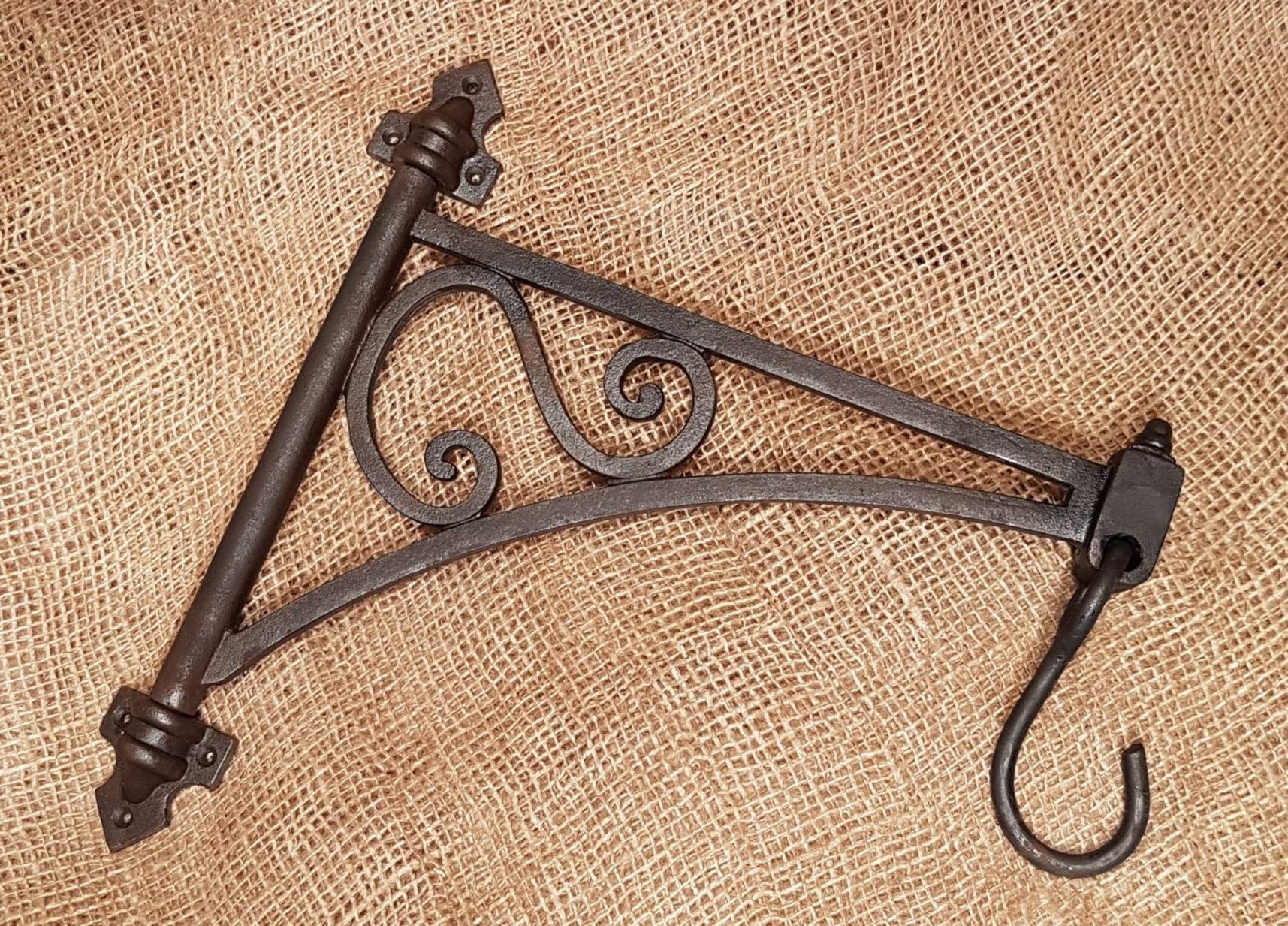 Antique CAST IRON wall mount pipe support bracket sconce Antique CAST IRON wall mount pipe support bracket sconce