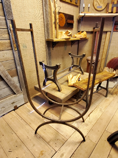 Antique log discount holder