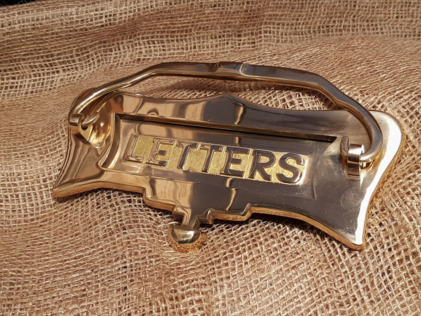 Letter Box Plate with Door Knocker - Brass - Spearhead Collection -  - Brass, Door and Entry Way Accessories, Door Hardware, Door Knockers, Hardware, Victorian