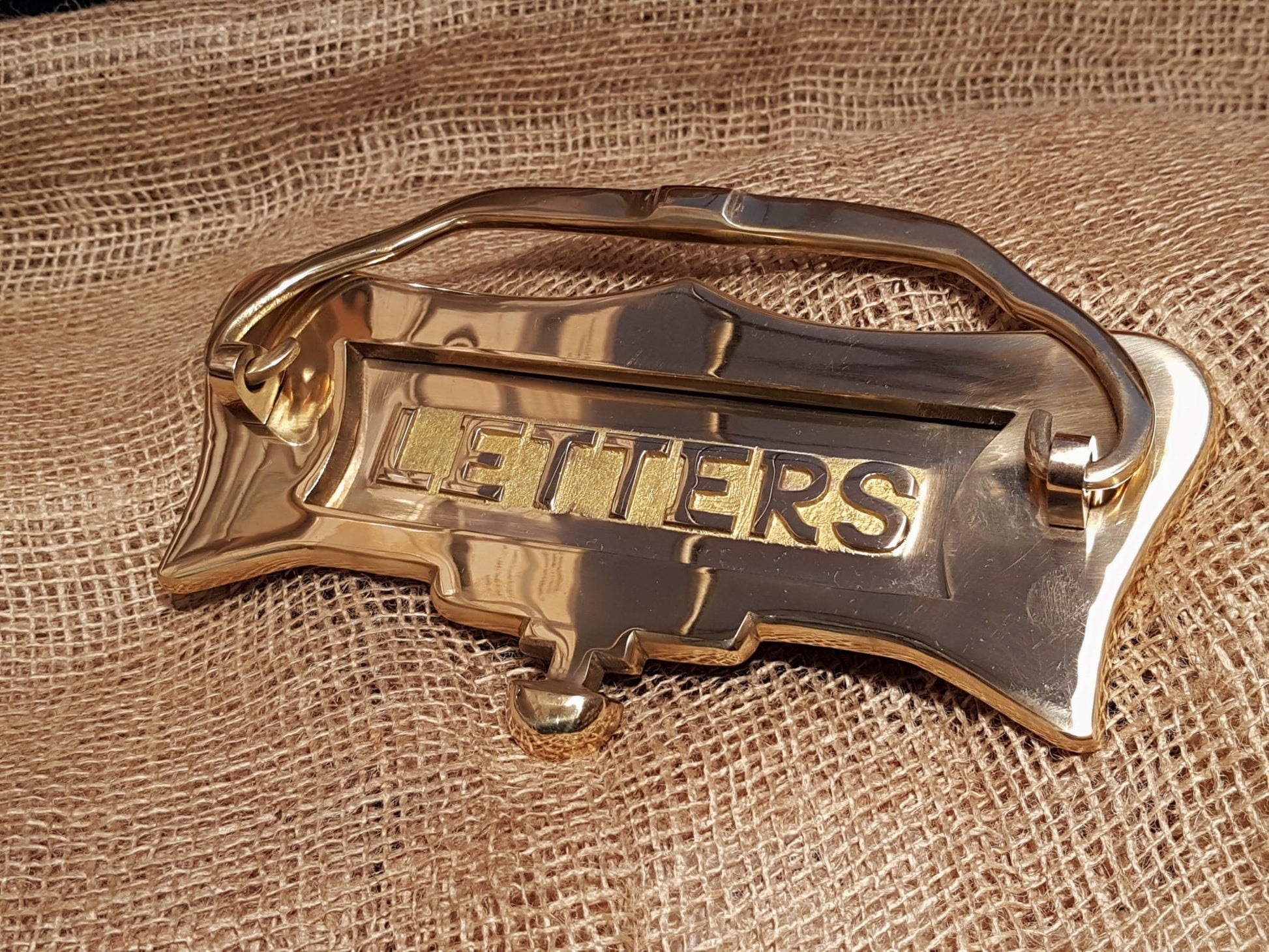 Letter Box Plate with Door Knocker - Brass - Spearhead Collection -  - Brass, Door and Entry Way Accessories, Door Hardware, Door Knockers, Hardware, Victorian