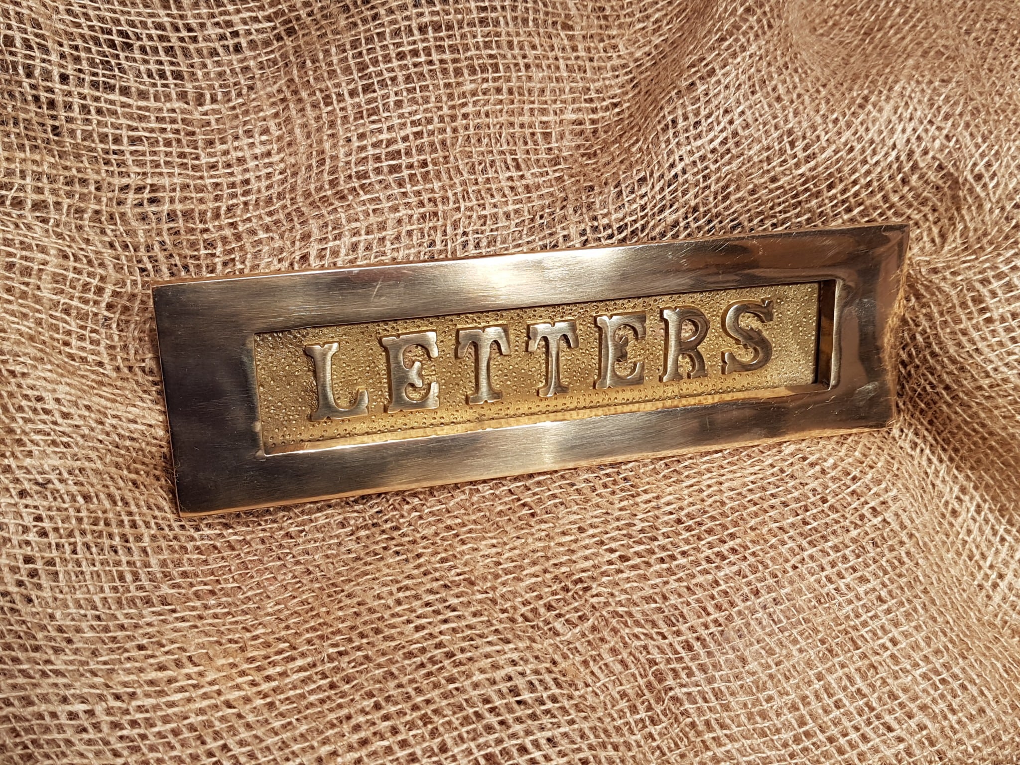 Letter Box Plate - Brass - Plain or with letter – Spearhead & Company