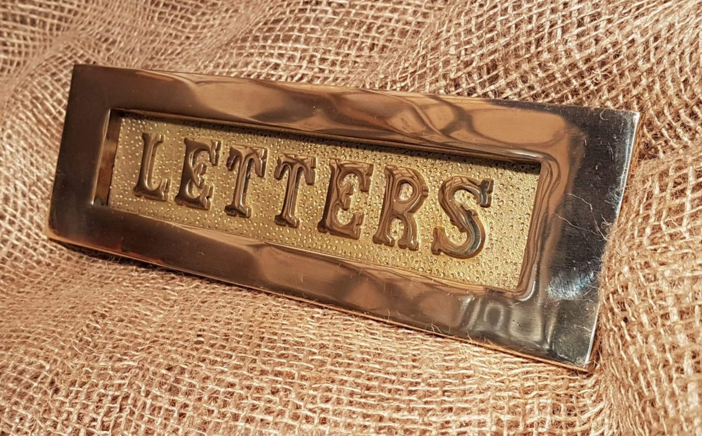 Letter Box Plate Brass Spearhead & Company