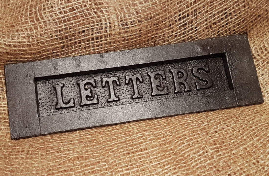 Letter Box Plate Antique Iron Spearhead & Company