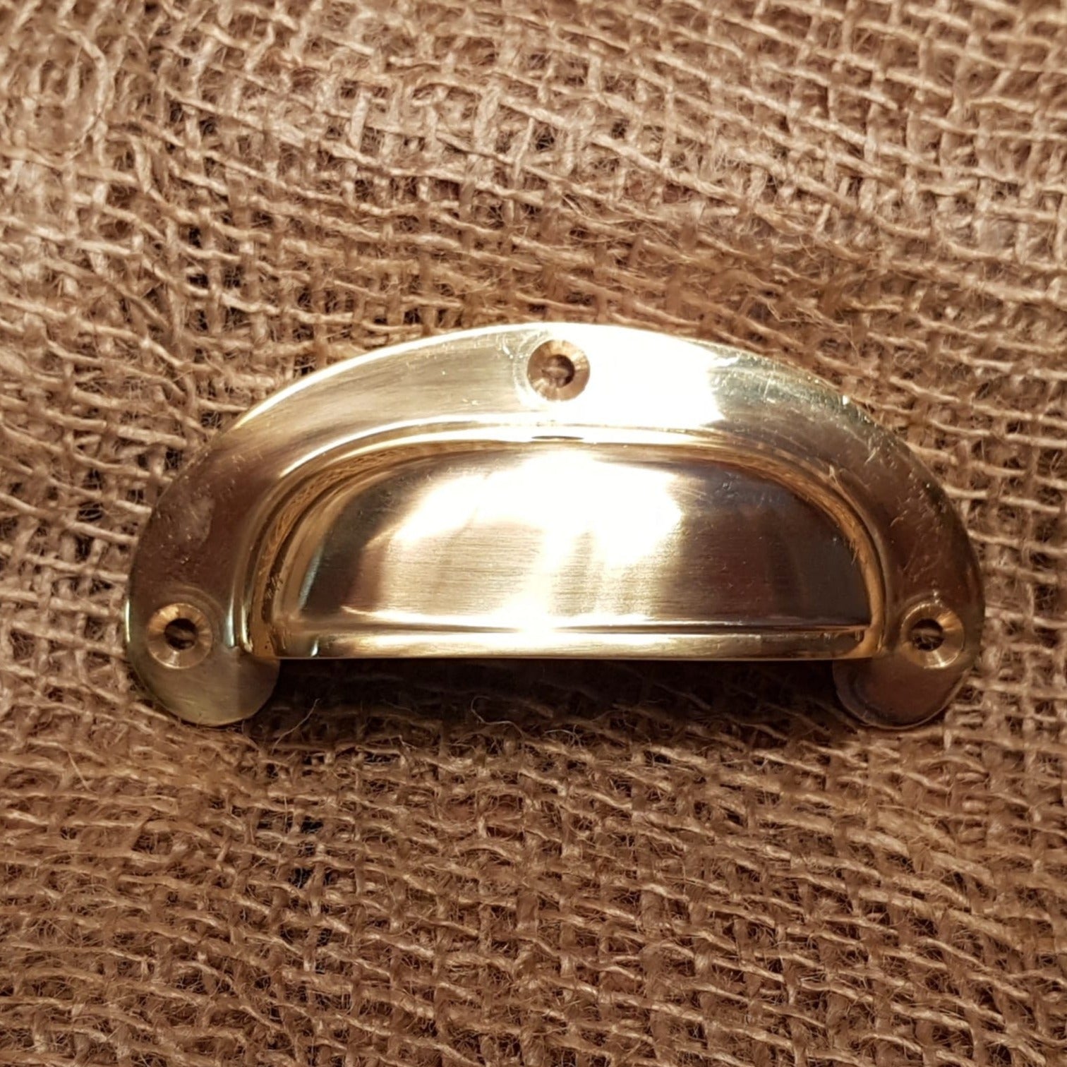 Lipped Design Cup Pull Handle - Brass - Spearhead Collection - Cup Pull Handles - Brass, Drawer Hardware, Hardware, Pull Handles