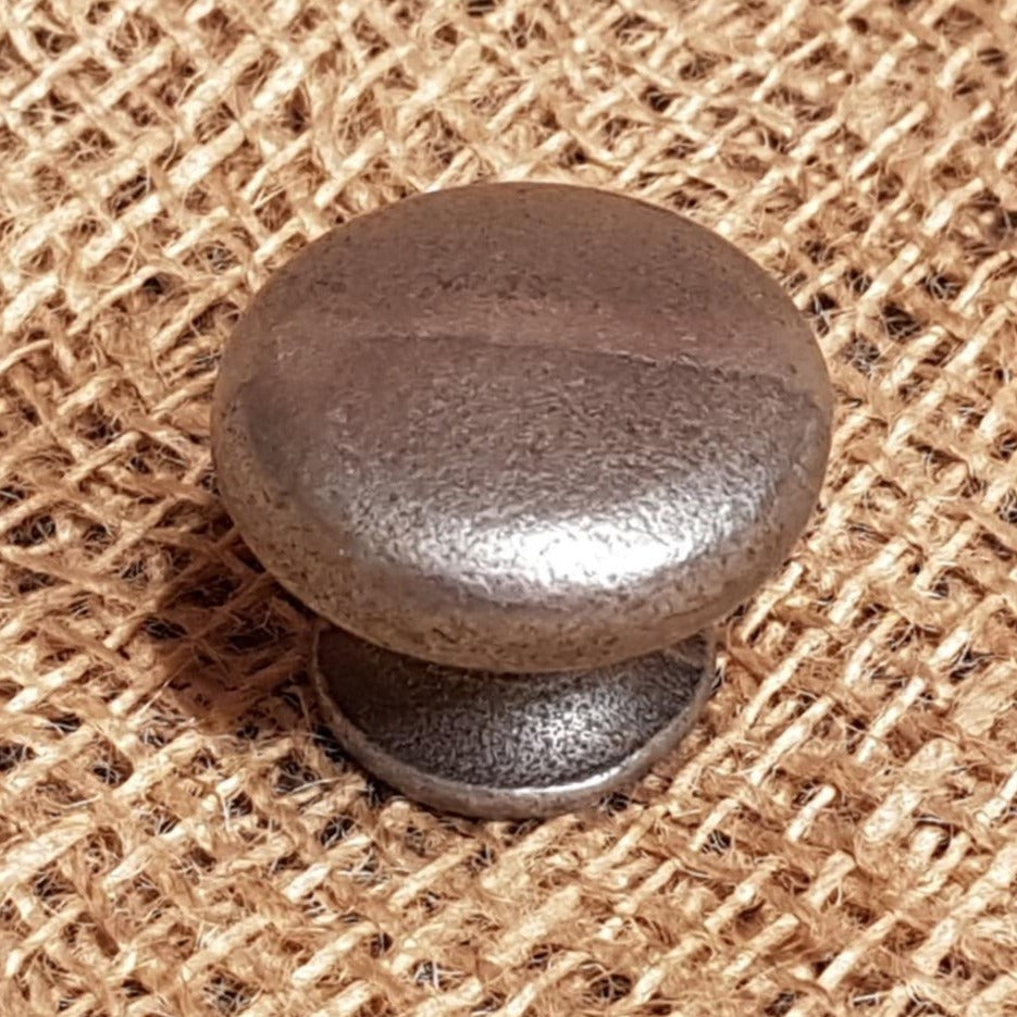 Plain Shaker Round Drawer Knob - Antique Iron - Spearhead Collection - Drawer Knobs - Drawer Knobs, Hardware, Millwork Hardware