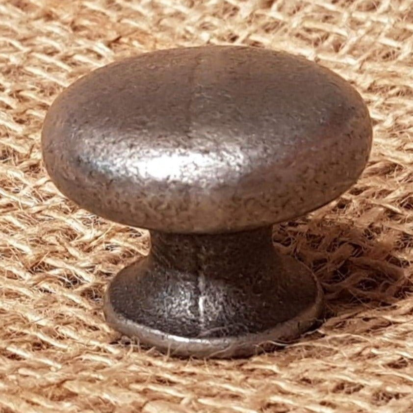 Plain Shaker Round Drawer Knob - Antique Iron - Spearhead Collection - Drawer Knobs - Drawer Knobs, Hardware, Millwork Hardware