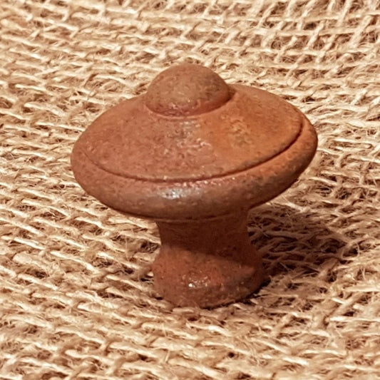 Victorian Round Raised Rusted Drawer Knob