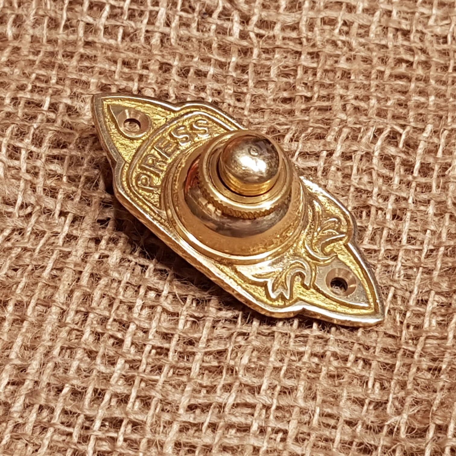 Door Bell Push - The Minster - Brass - Spearhead Collection -  - Brass, Door Bells, Entryway Hardware, Exterior Decor, Hardware