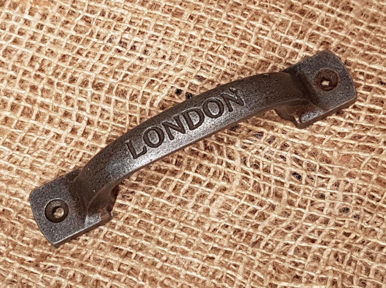 Square D Handle 5" Antique Iron - London Horizontal/Vertical