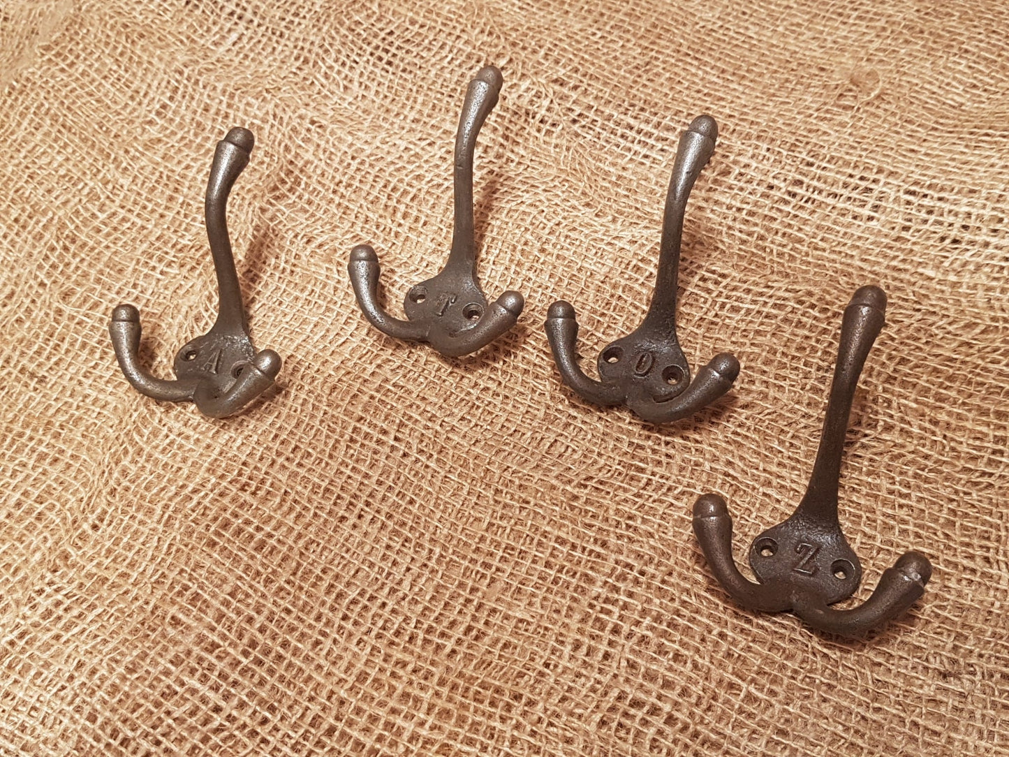Triple Robe Hooks - A to Z  (1 Letter only) - Spearhead Collection - Triple Robe Hooks - Hooks, Lettered Hooks, Triple Hooks