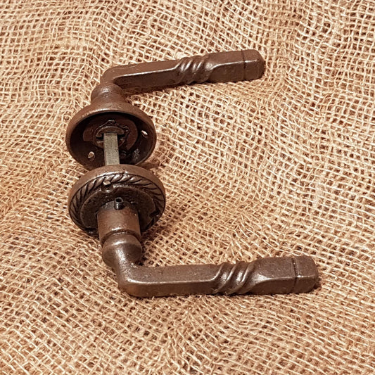 Door Lever Handle Set - Georgian Lever Twisted Rope - Spearhead Collection -  - Door and Entry Way Accessories, Door Handles, Door Hardware, Georgian Design, Hardware, Sets