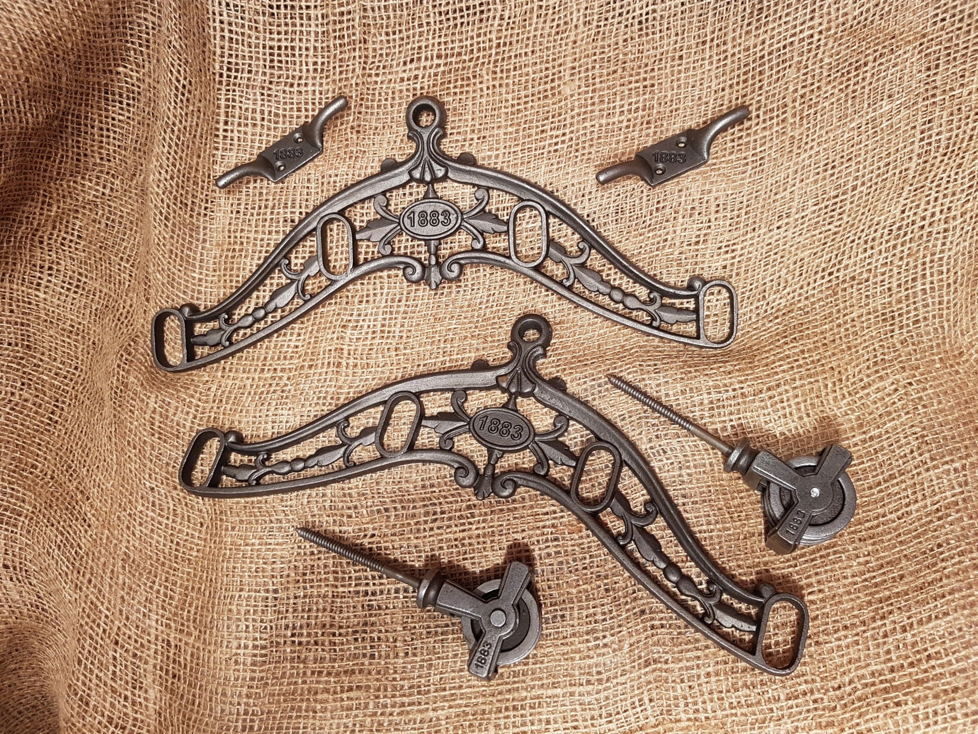 Vintage Clothes Airer Frame - 1883 - 14" 4 Slot - Spearhead Collection - Airers and Pullies - Airers, Victorian